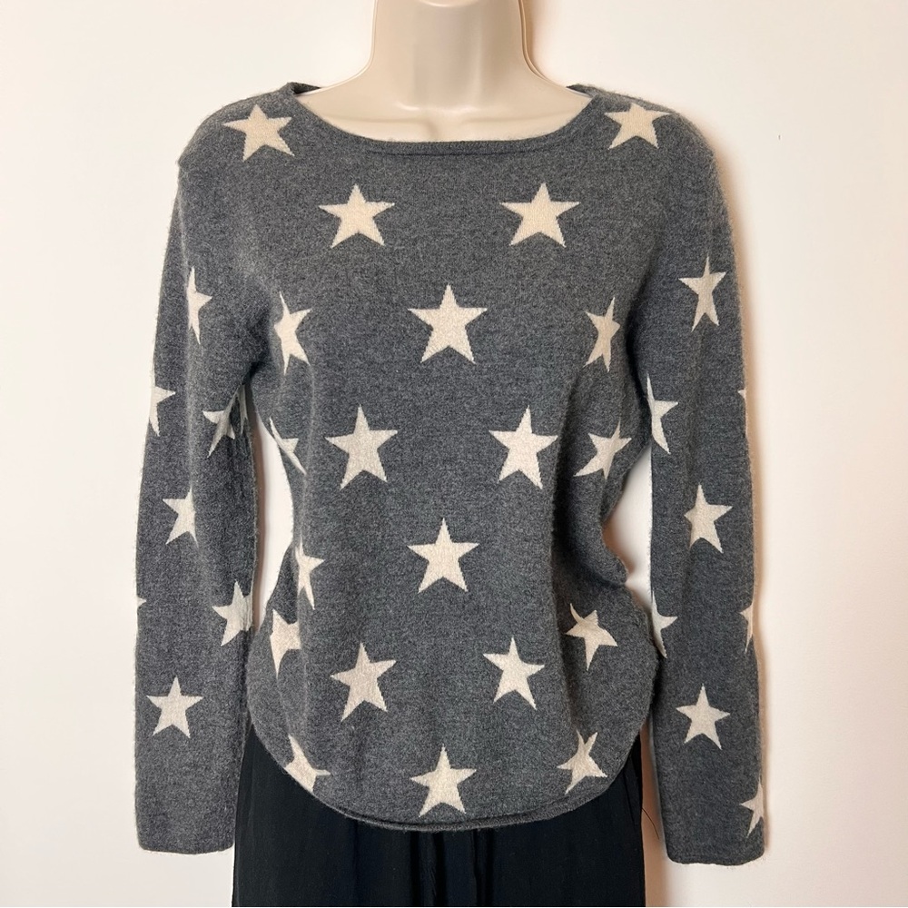 Women's Gray Star 100% Cashmere Crewneck Sweater - Large
